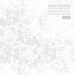 White grunge abstract background. Vector gray worn texture