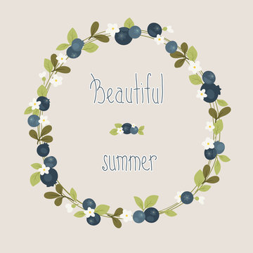 Blueberry summer beautiful wreath