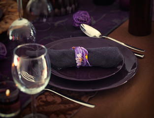 Table setting for dinner