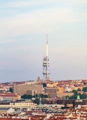 Fototapeta premium Panorama of the old part of Prague from the Prague Castle. Old Town architecture, Czech Republic.