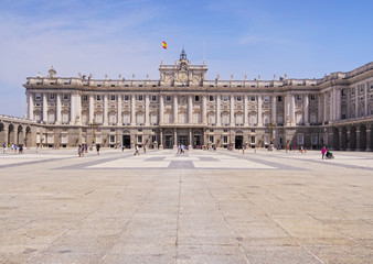 Fototapeta na wymiar Spain, Madrid, View of the Royal Palace of Madrid..