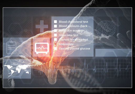 Medicine user interface, 3D rendering
