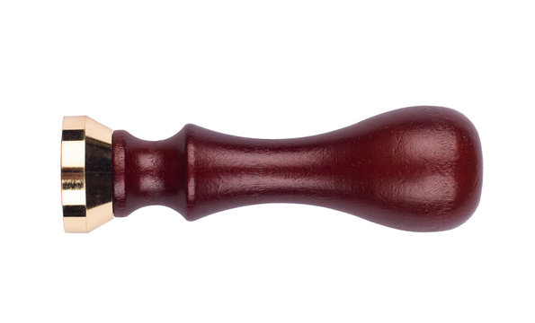 personal blank stamp tool with wooden handle