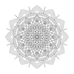 Floral mandala, vector illustration