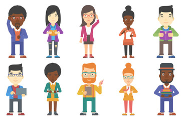 Vector set of business characters.