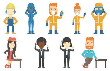 Vector set of professions characters.