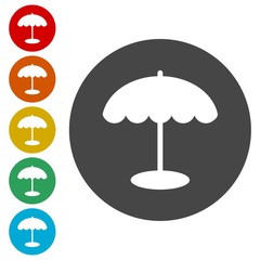 Parasol icons set 