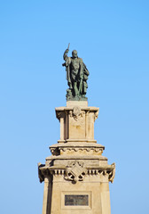 Fototapeta premium Spain, Catalonia, Tarragona, View of the monument to Ruber de Lauria.