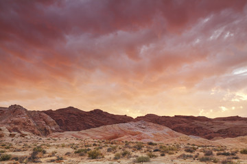 Fototapeta na wymiar Sonnenuntergang im Valley of Fire