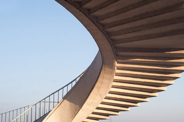 Spiral stairway in Gdanski bridge, Warsaw