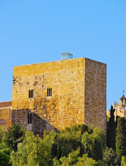 Fototapeta premium Spain, Catalonia, Tarragona, View of the Torre del Pretori housing the Historical Museum of Tarragona.