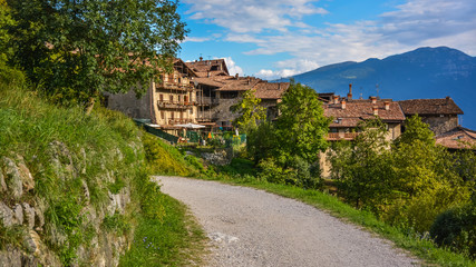 Fototapeta na wymiar Beautiful road in mountains Alps