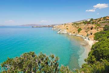 Fototapeta na wymiar Delavogia beach in Andros, Greece