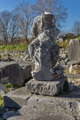 Ancient Statue in archeological area of Philippi, Eastern Macedonia and Thrace, Greece