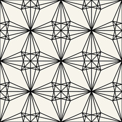 Abstract geometric black and white graphic design unique pattern