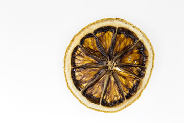 Fototapeta na wymiar dried lemon isolated on white background