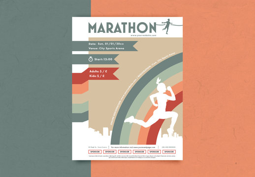 Rainbow Element Marathon Poster Layout