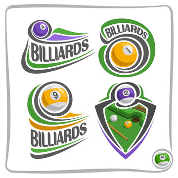 Vector abstract logo Billiards Ball
