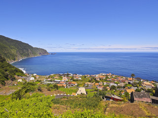 Fototapeta na wymiar Portugal, Madeira, Elevated view of Seixal..