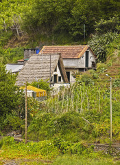 Fototapeta na wymiar Portugal, Madeira, Traditional Rural House in Santana..