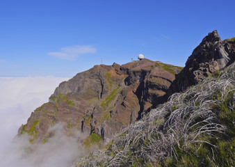 Fototapeta na wymiar Portugal, Madeira, View towards the Pico do Arieiro..