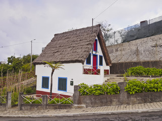Fototapeta na wymiar Portugal, Madeira, Traditional Rural House in Santana..
