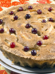 Apple pie with cranberry