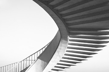 Spiral stairway in Gdanski bridge, Warsaw - 126989795