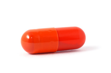 pills capsules isolated on white background