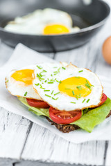 Sandwich with fried Eggs