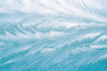 Abstract drawing frost on glass background