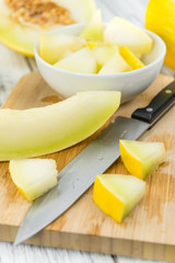 Honeydew Melon (selective focus)