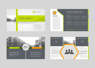 Set of infographic elements for presentation templates. Corporate Business Card. Modern brochure, layout, Flyer design.