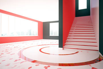Modern red interior