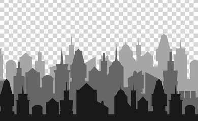 Fototapeta premium Set of cityscape background. Vector illustration