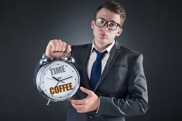 Businessman in coffee break concept