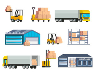 Warehouse Logistics Elements Set