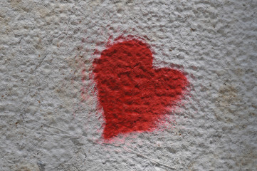 Herz Liebe Symbol - auf Wand gemalt