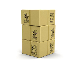 Many packages.  Image with clipping path