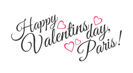 Happy Valentines Day Hand Drawing Vector Lettering design.