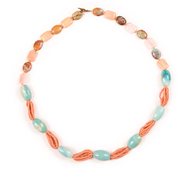 Jewellery necklace isolated on white background