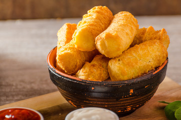 Chicken popcorn with croquettes