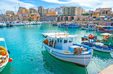 The inner harbor of Heraklion, Crete, Greece