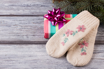 Christmas gifts under the tree.