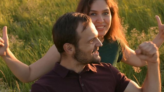 The happy couple is enjoying their journey.