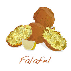 Falafel balls isolated on a white background