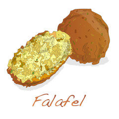 Falafel balls isolated on a white background