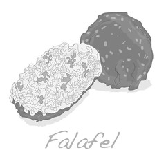 Falafel balls isolated on a white background