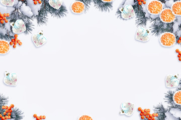 Festive Christmas composition. Card.