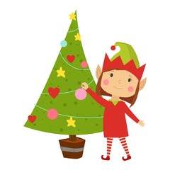 Elf helper vector illustration